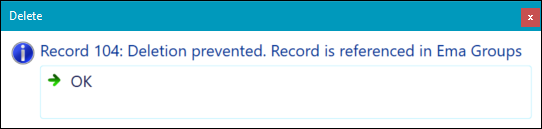 Deletion prevented message