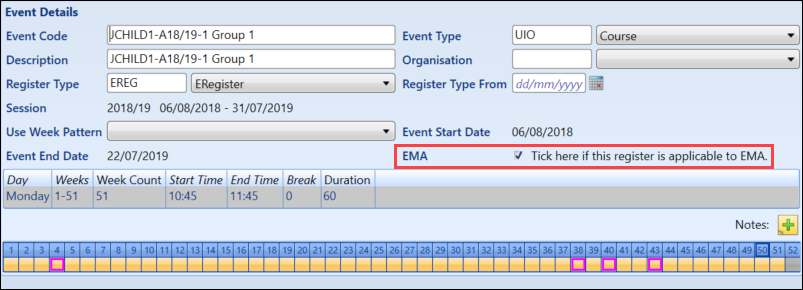 EMA check box in ebs: shape