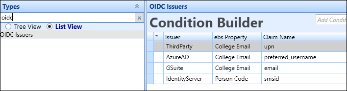 OIDC Issuers reference data