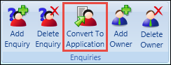 Convert To Application button