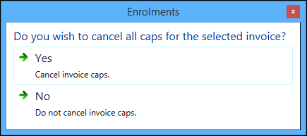 Cancel cap message