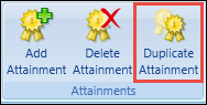 Duplicate Attainment button