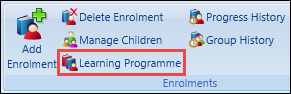 Learning Programme button