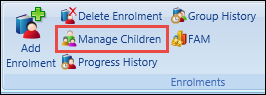 Manage Children button