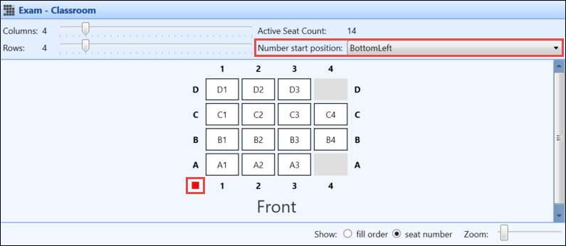 Number start position field