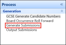 Generate Submissions Option