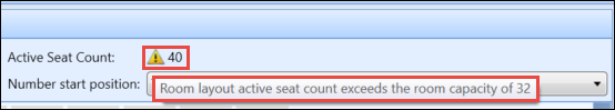 Active Seat Count warning message