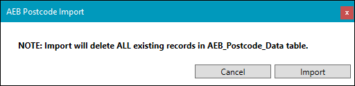 AEB import confirmation