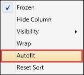 Autofit column option