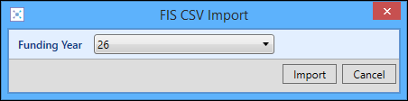 FIS CIV Import window