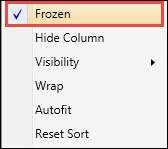 Freezing a Column
