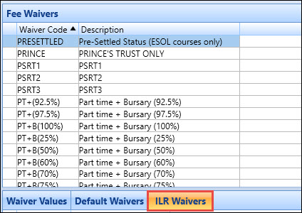 ILR Fee Waivers