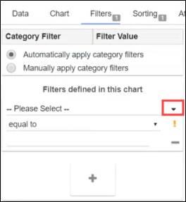 Chart value to filter