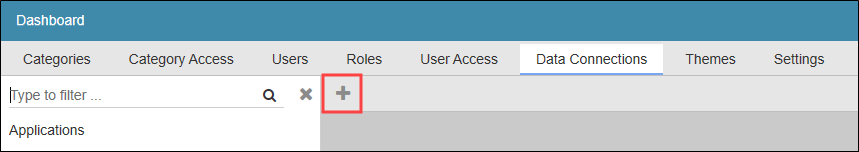 Add new data connections button