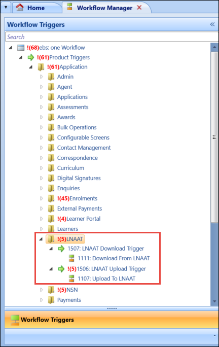 LNAAT workflows