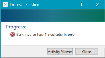 Bulk Invoice Error