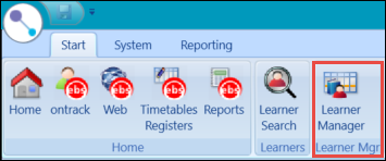 Learner Manager button