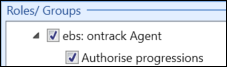 ebs: ontrack Agent roles