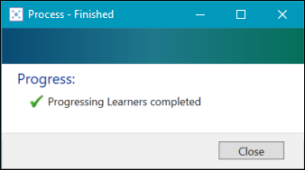 Progressing Learners Completed