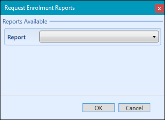 Request Enrolment Reports Window