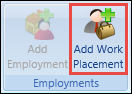 Add Work Placement button