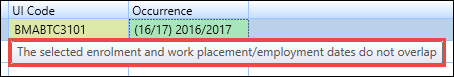 Employment and Employment Dates Do Not Overlap tooltip