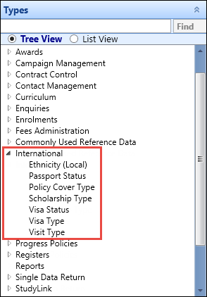 International reference data