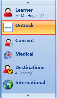 Ontrack tab