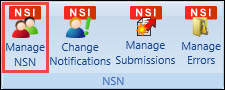 Manage NSN button