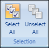 Select All and Unselect All buttons