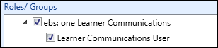 ebs: one Learner Communications role
