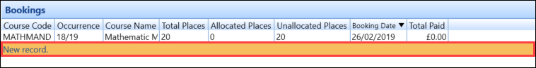 New booking record