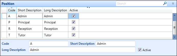 Position reference data