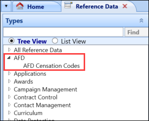 AFD reference data group