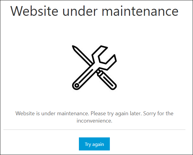 Website under maintenance