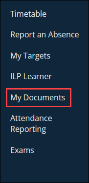 My Documents option