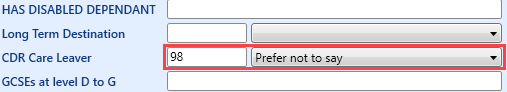 CDRCareLeaverCode98