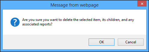 Delete folder warning message