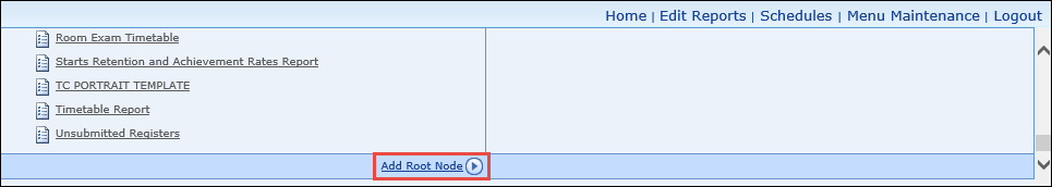 Add Root Node button