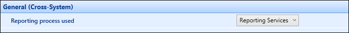 Reporting process used institution setting