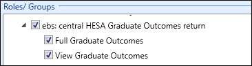 Graduate Outcomes roles