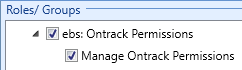 ebs: ontrack permissions group