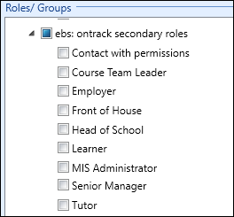 ebs: ontrack secondary roles group