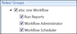 ebs one Workflow roles and groups