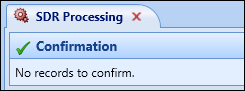 SDR confirmation status