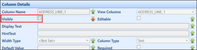 Deselected Visible check box