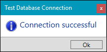 Connection successful message