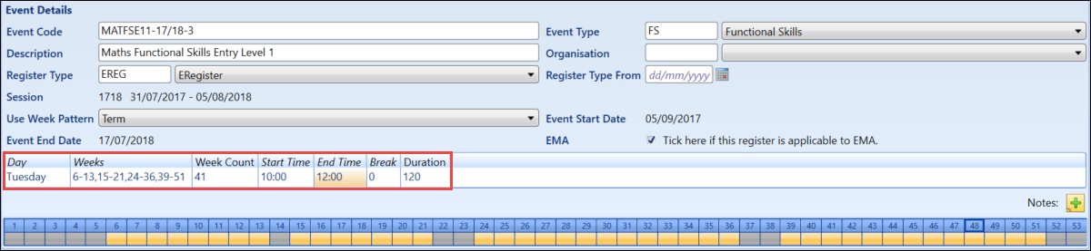 Date/Time Information section