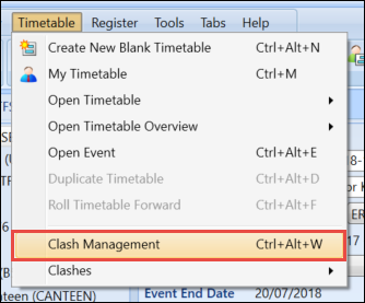 Clash Management option