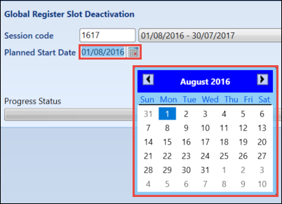 Planned Start Date field